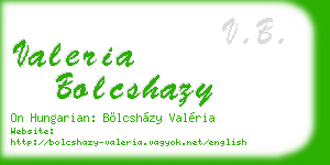 valeria bolcshazy business card
